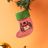 Christmas Snowman Felt Stocking Xmas Ornament
