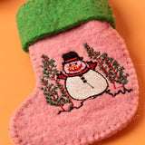Christmas Snowman Felt Stocking Xmas Ornament