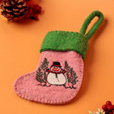 Christmas Snowman Felt Stocking Xmas Ornament