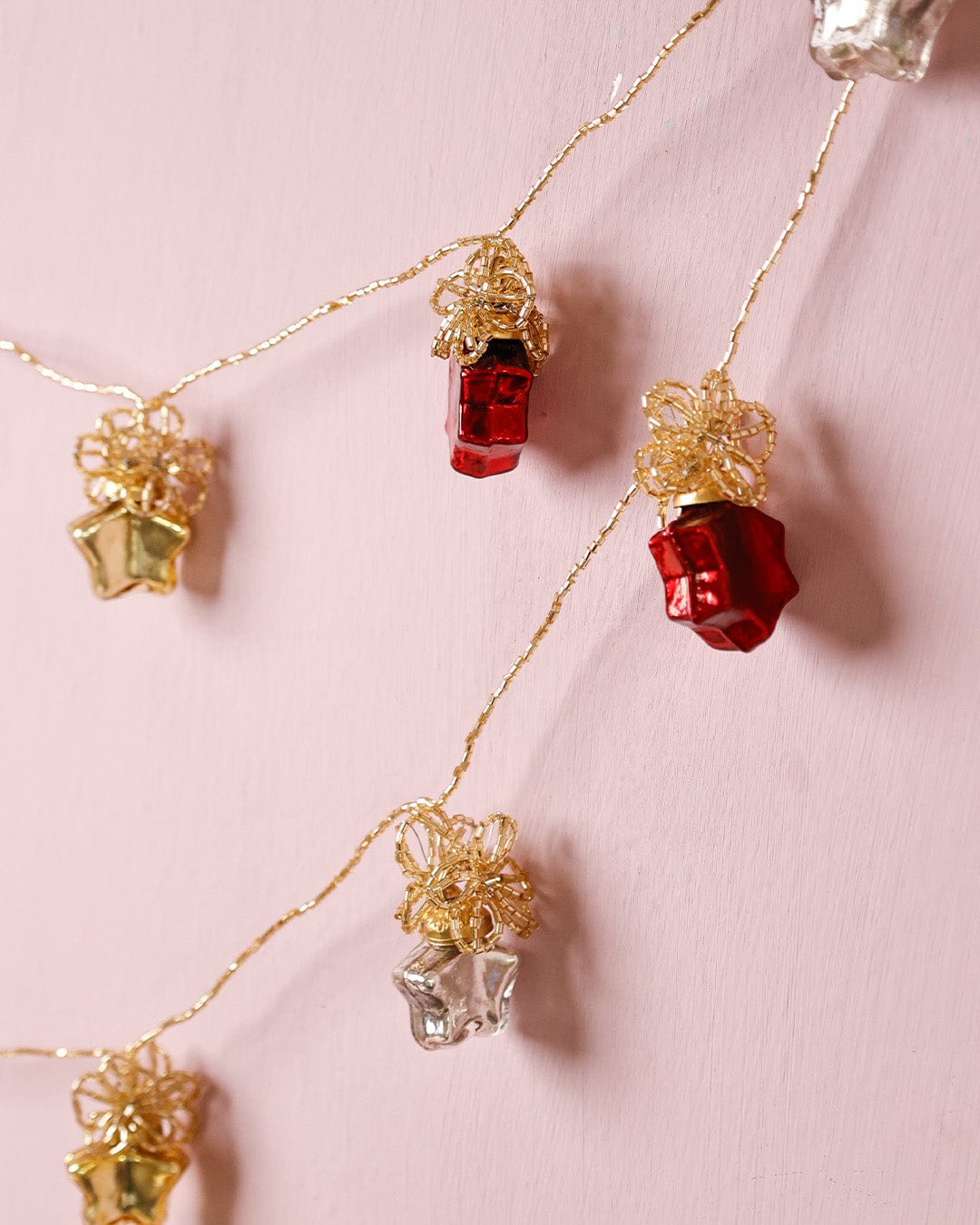  Christmas Tree Stars Glass Ornaments Beaded Garland - Tree Stars Glass Ornaments Beaded Garland - The Wishing Chair 