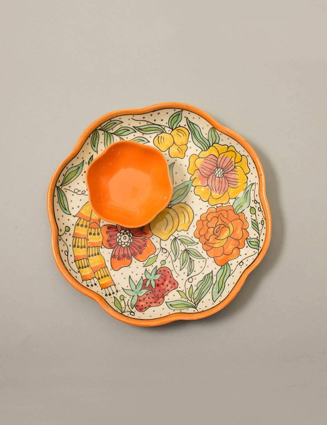 Citrus Garden Chip & Dip Set