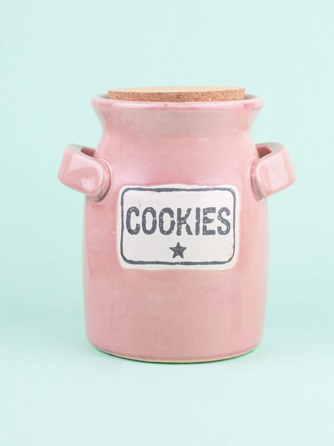 Cookies Tea Time Cork Lid Ceramic Jar
