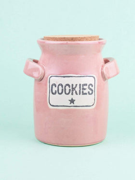 Cookies Tea Time Cork Lid Ceramic Jar
