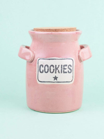 Cookies Tea Time Cork Lid Ceramic Jar