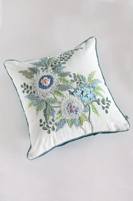 Crazy Daisy Embroidered Cushion Cover