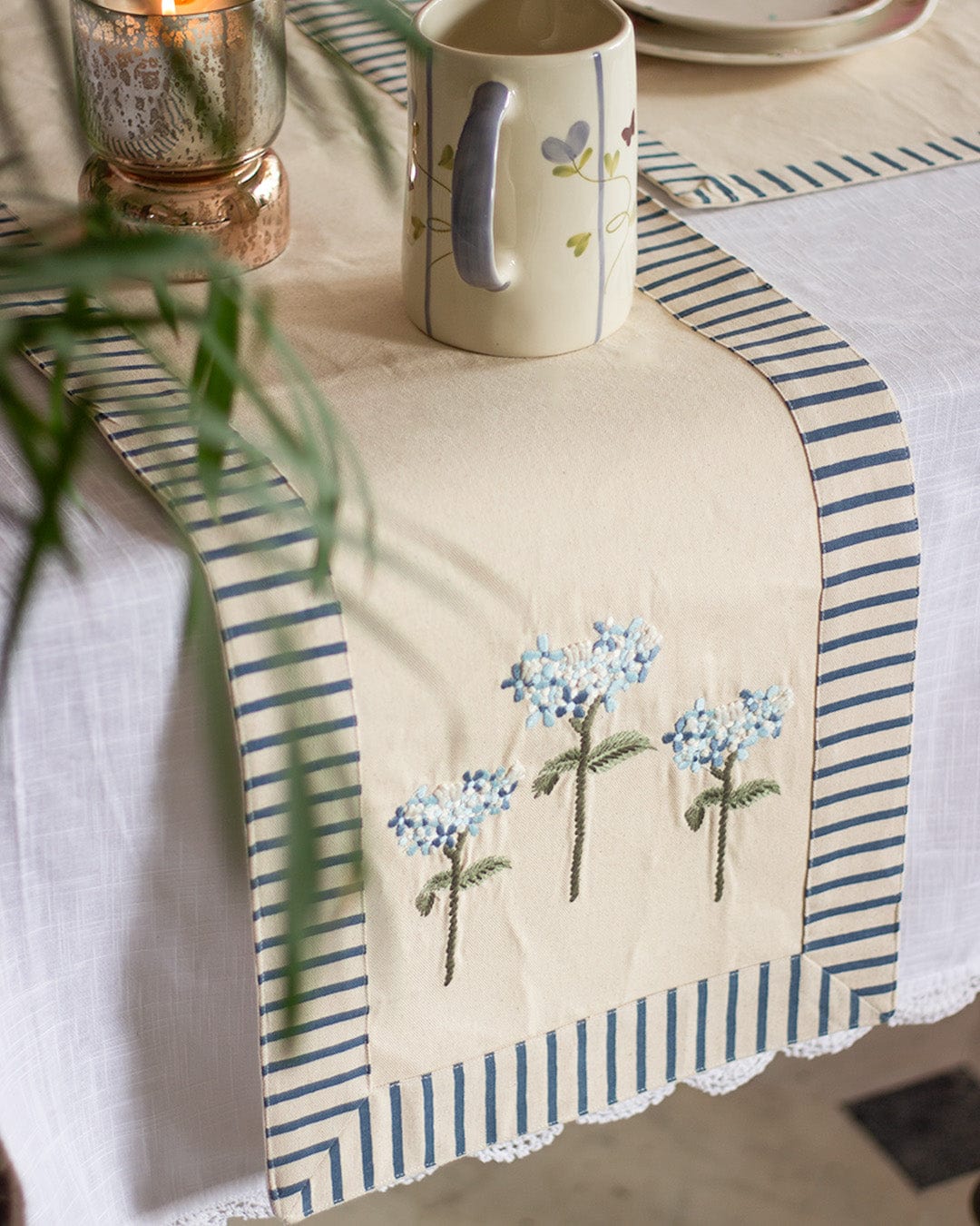 Cushion Cover Escape in Blue Runner