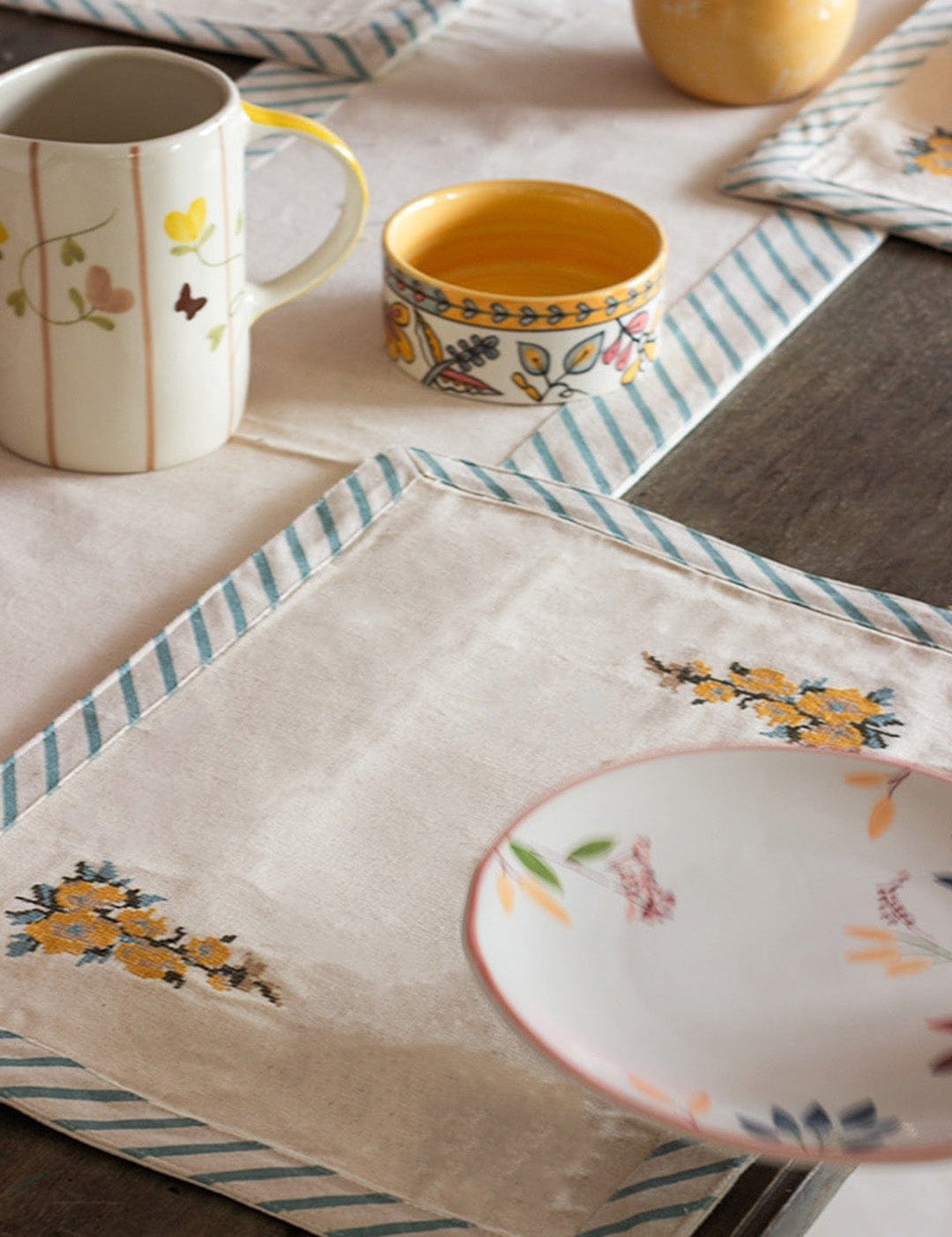 Cushion Cover Golden Harvest Table Mat- Set of 4