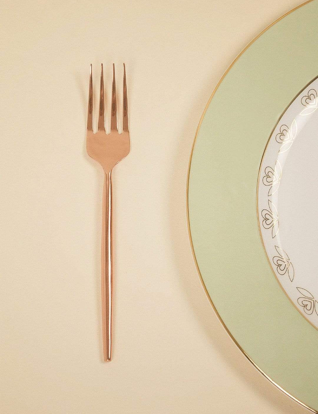 Cutlery Perfect Kitchen Dessert Forks-Rose Gold-Set of 6