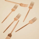 Cutlery Perfect Kitchen Dessert Forks-Rose Gold-Set of 6