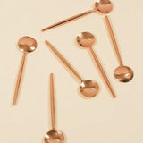 Cutlery Perfect Kitchen Dessert Spoon-Rose Gold- Set of 6