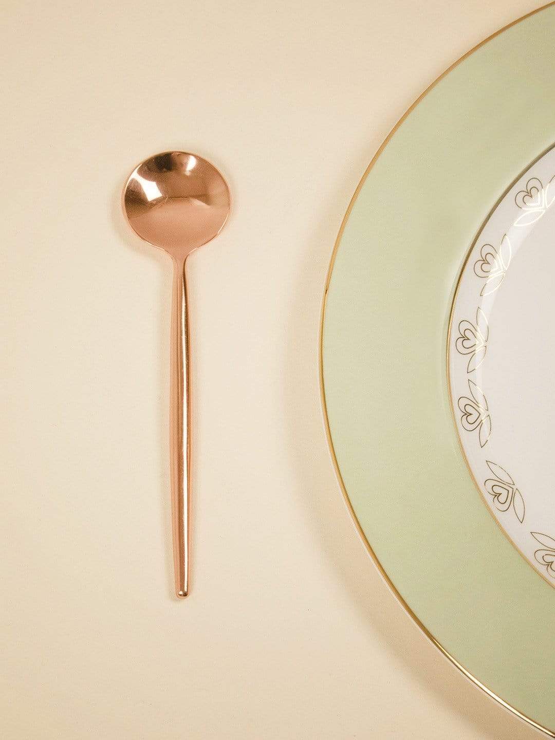 Cutlery Perfect Kitchen Dessert Spoon-Rose Gold- Set of 6