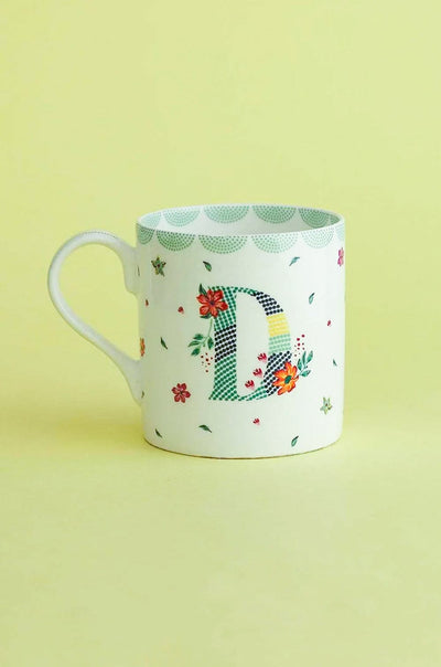 D Polka Dots Monogram Mug - A To Z