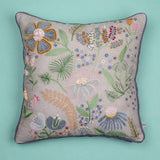 Daisy Embroidered Cushion Cover