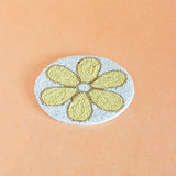 Daisy Hand Embroidery Beaded Coasters -Set of 4