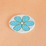 Daisy Hand Embroidery Beaded Coasters -Set of 4