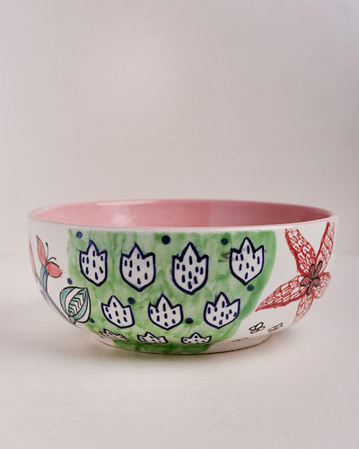 Dance in a Flowerbed Ceramic Bowl