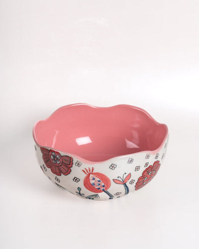 Dance in a Flowerbed Ceramic Bowl-Extra Large