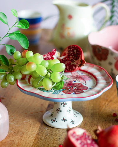 Dance in a Flowerbed  Ceramic Petite Cake Stand