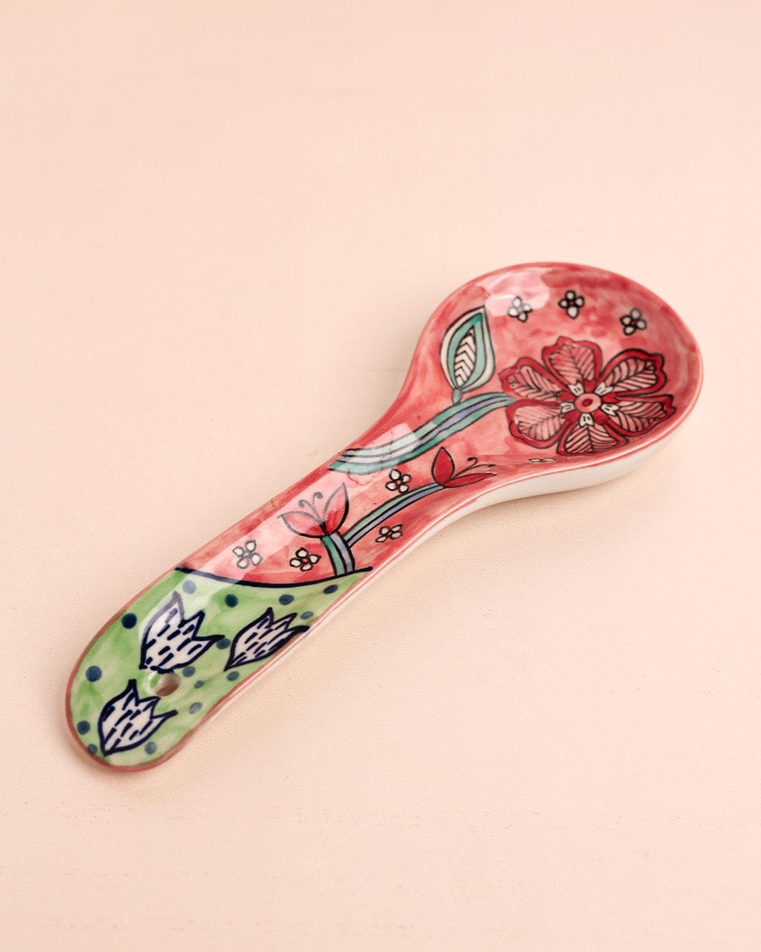 Dance in a Flowerbed Ceramic Spoon Rest