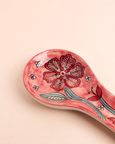 Dance in a Flowerbed Ceramic Spoon Rest