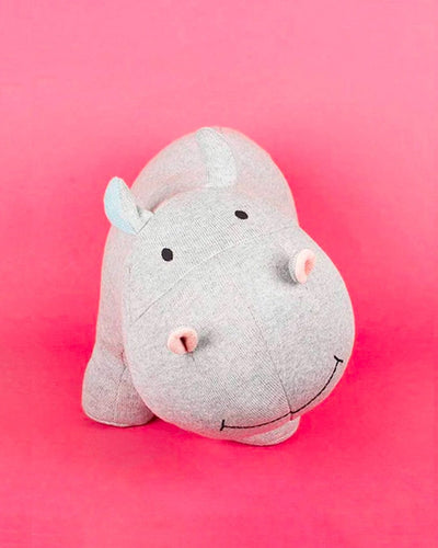 Darling Hippo Knitted Cotton Toy