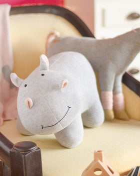 Darling Hippo Knitted Cotton Toy