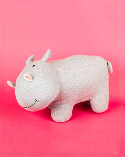 Darling Hippo Knitted Cotton Toy