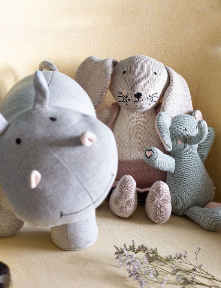 Darling Hippo Knitted Cotton Toy