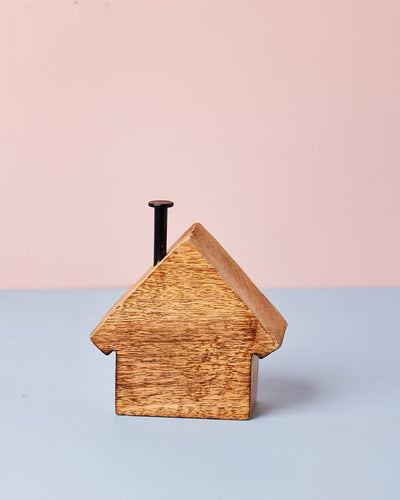 Decorative Accents Tiny Homes Wooden Paperweight