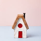 Decorative Accents Tiny Homes Wooden Paperweight - White