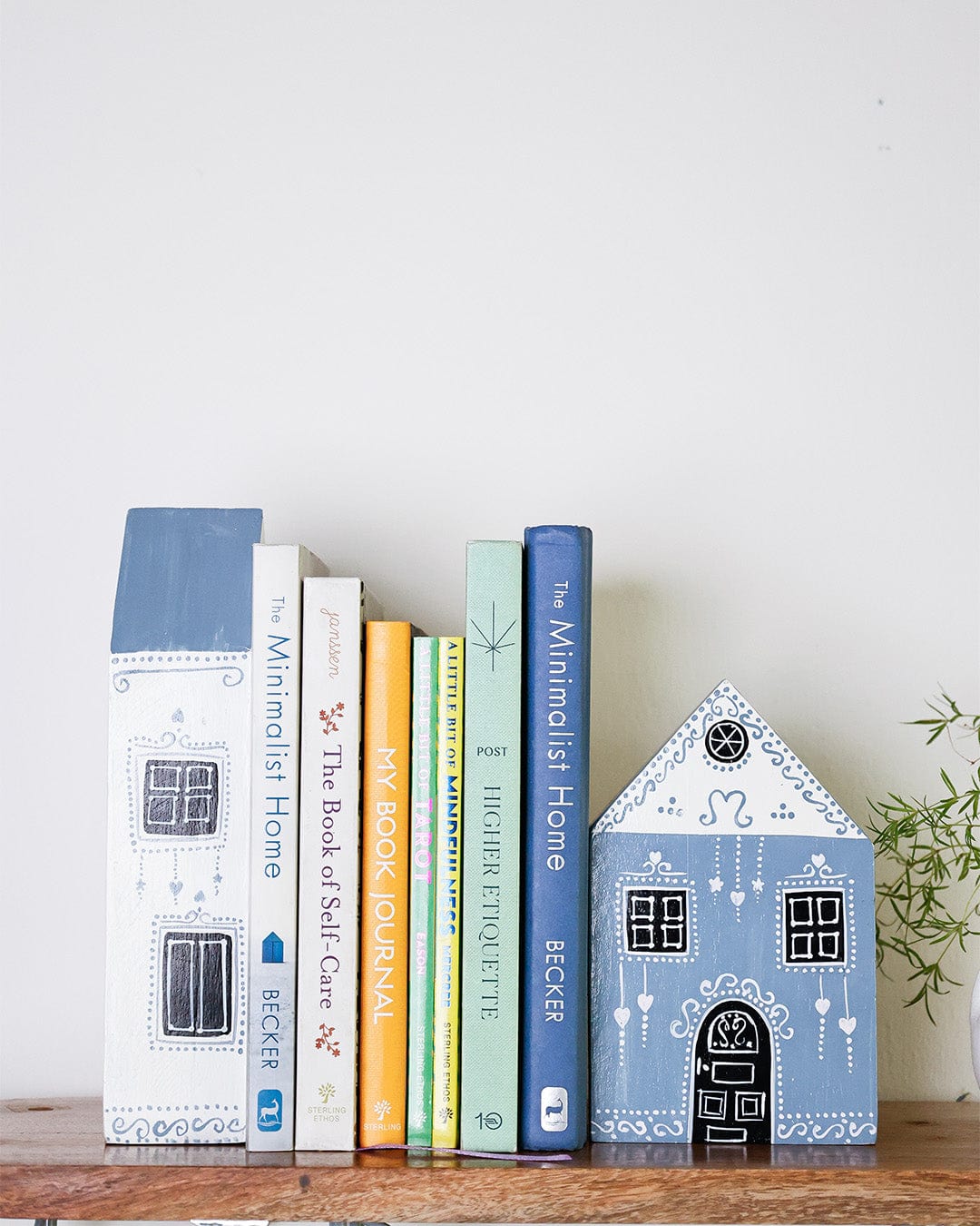 At Home reclaimed-wood bookends, set of 2, for book lovers