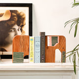 Desk & Stationery Mr. EL Handpainted Wood Bookend