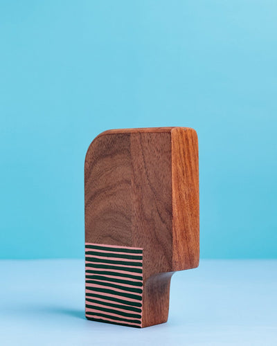 Desk & Stationery Mr. EL Handpainted Wood Bookend