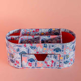 Desk & Stationery Pearlised Paper Leather 7 In 1 Desk Organiser- Blue Meadow