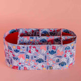 Desk & Stationery Pearlised Paper Leather 7 In 1 Desk Organiser- Blue Meadow