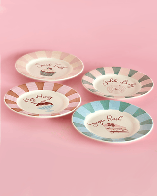 Dessert Time Snack Plates - Set of 4