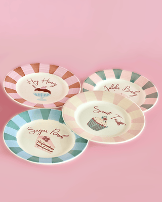 Dessert Time Snack Plates - Set of 4