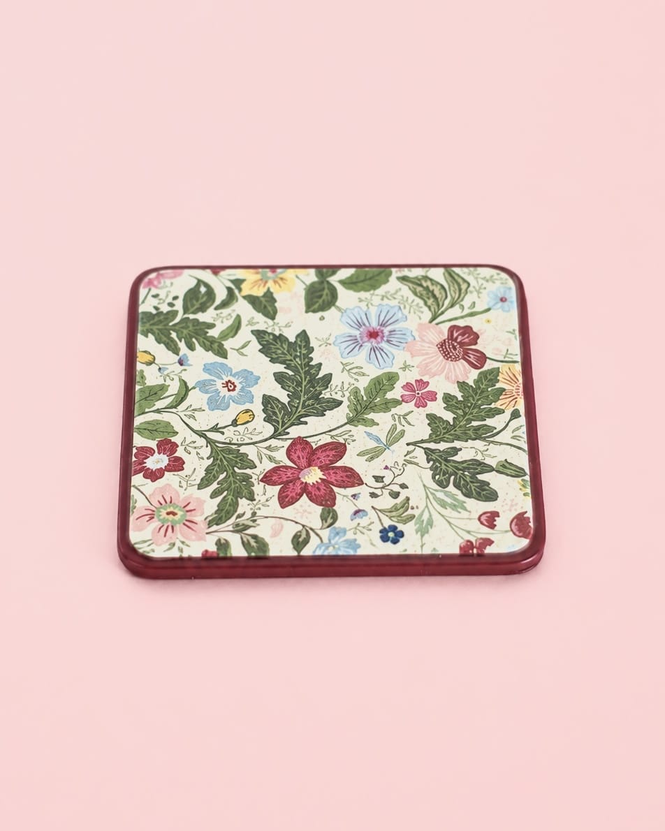 Dining Botanica Vegan Leather Coasters - Set of 4