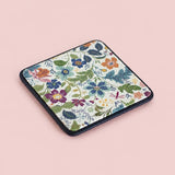 Dining Midnight Meadow Vegan Leather Coasters - Set of 4