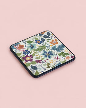 Dining Midnight Meadow Vegan Leather Coasters - Set of 4