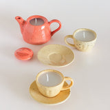 Diya & Tea Light Holder Alice's Tea Party Ceramic Kettle & Tea Cups Diyas - Set of 3