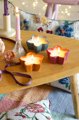 Diya & Tea Light Holder Aralias Ceramic Diwali Diyas – Set of 3