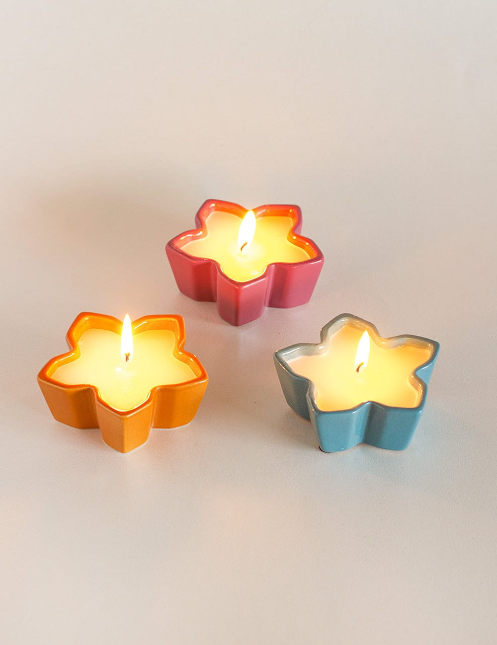 Diya & Tea Light Holder Aralias Ceramic Diwali Diyas – Set of 3