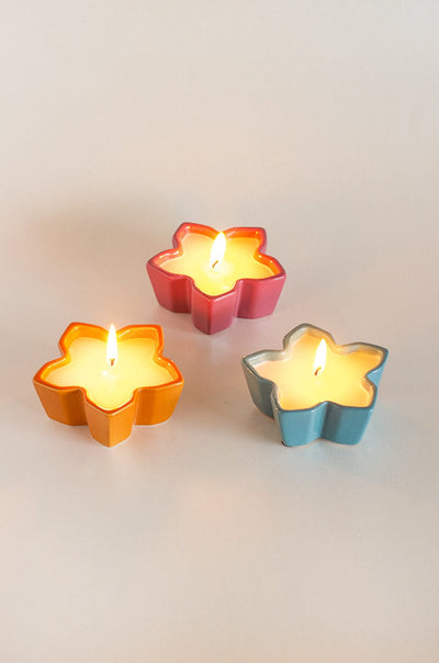 Diya & Tea Light Holder Aralias Ceramic Diwali Diyas – Set of 3