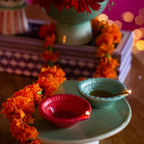 Diya & Tea Light Holder Light It Up Ceramic Diya