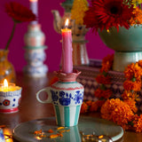Diya & Tea Light Holder Mia Handpainted Candle Holder