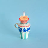 Diya & Tea Light Holder Mia Handpainted Candle Holder