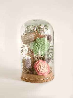 Dome Botanique -  Botanical Flowers in a Glass Cloche - Leaf Song