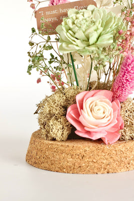 Dome Botanique -  Botanical flowers in a Glass Cloche - Leafsong