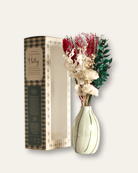 Dream Botanique Ceramic Vase with Botanical Flowers - Holly
